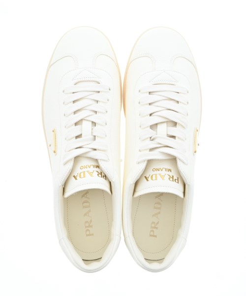 PRADA（プラダ）スニーカー 白 サイズ:UK10(29cm位) メンズ/2200655472292