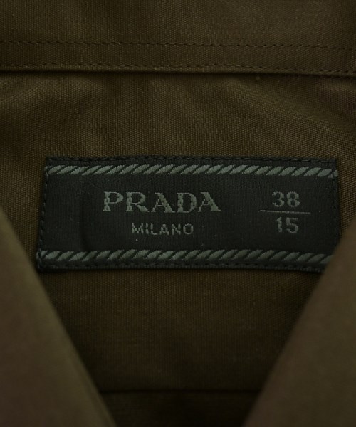 PRADA（プラダ）カジュアルシャツ 茶 サイズ:38(S位) メンズ/2200679952022