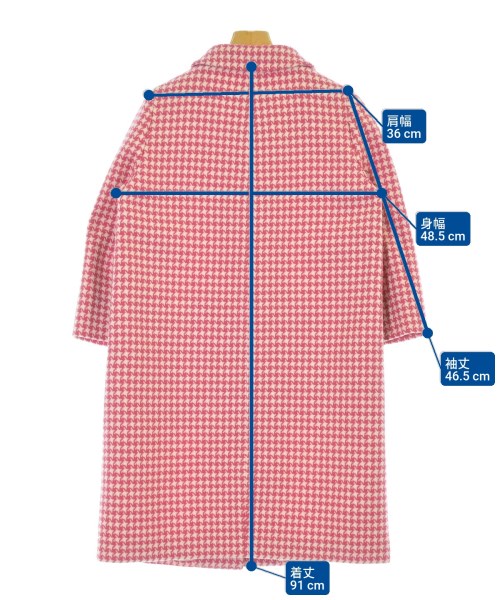 PRADA（プラダ）ステンカラーコート ピンク サイズ:38(S位) レディース/2200679462132