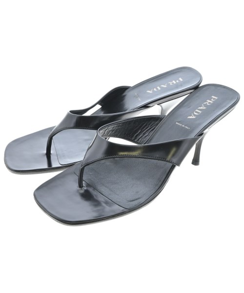 PRADA(プラダ)バレエシューズ/オペラシューズ 黒 サイズ:EU38(24.5cm位)/2200680522085