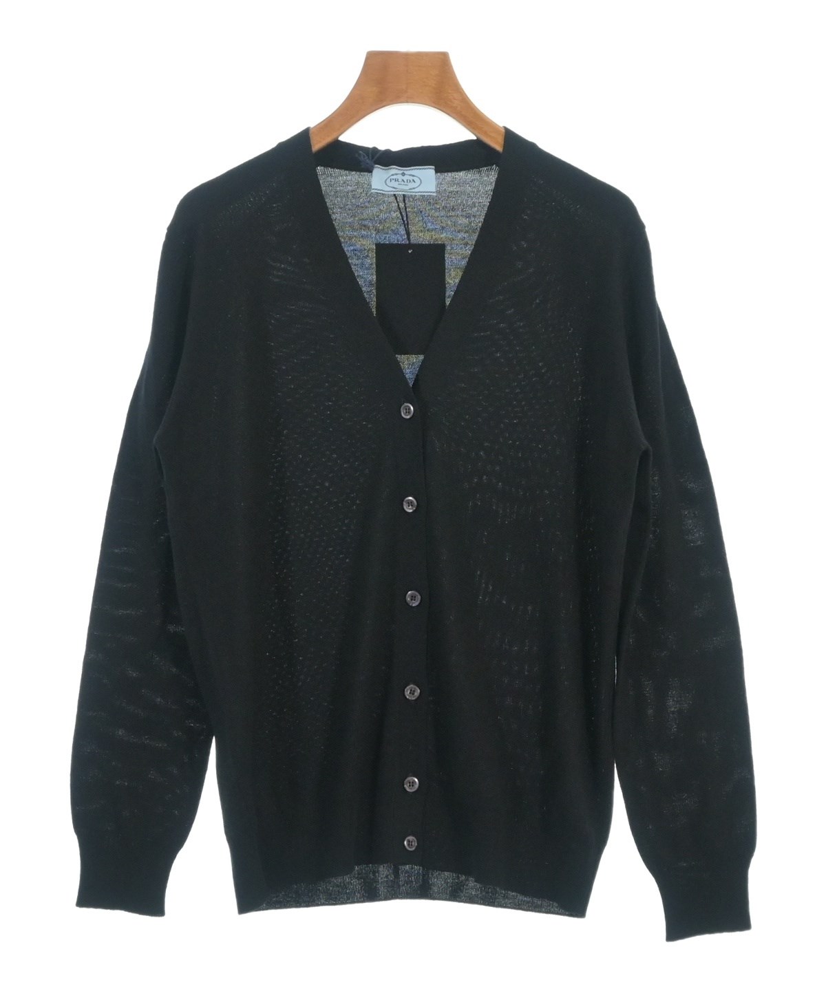 PRADA（プラダ）カーディガン 黒 サイズ:38(S位) レディース