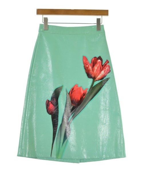 PRADA(プラダ)ロング・マキシ丈スカート 緑 サイズ:36(XS位)/2200680961099