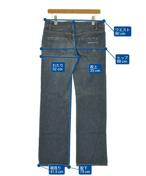 PRADA（プラダ）デニムパンツ 青 サイズ:27(XS位) メンズ/2200681348028