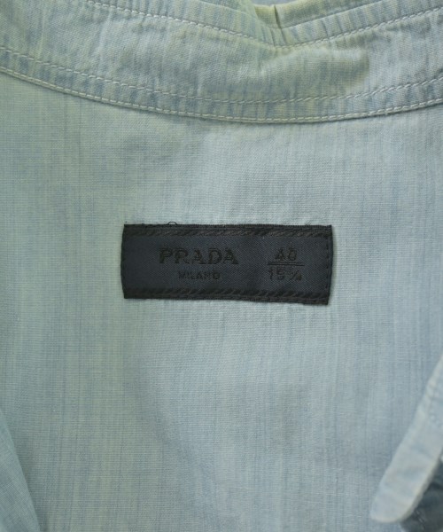 PRADA（プラダ）カジュアルシャツ 青 サイズ:40(L位) メンズ/2200678141175