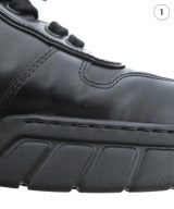 PRADA（プラダ）スニーカー 黒 サイズ:UK8 1/2(27cm位) メンズ/2200681872042