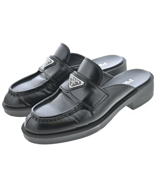 PRADA(プラダ)ドレスシューズ/ローファー 黒 サイズ:37(23.5cm位)/2200693973010