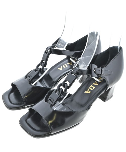 PRADA(プラダ)サンダル 黒 サイズ:EU36(22.5cm位)/2200694085309