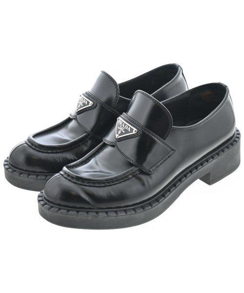 PRADA(プラダ)ドレスシューズ/ローファー 黒 サイズ:EU37(23.5cm位)/2200695495039