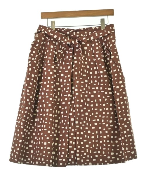 PRADA(プラダ)ひざ丈スカート 茶 サイズ:S/2200688819095