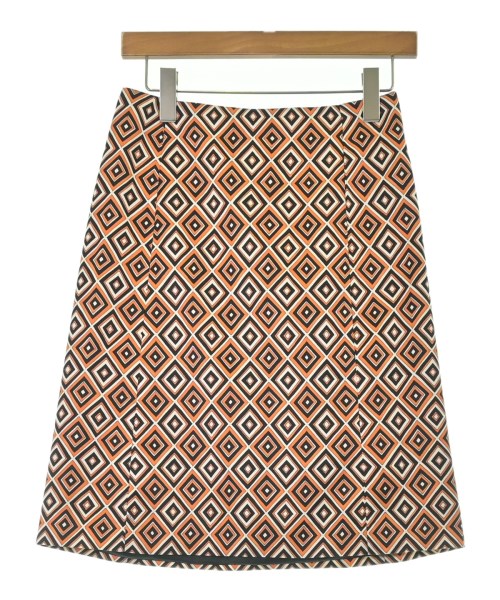 PRADA(プラダ)ひざ丈スカート オレンジ サイズ:38(S位)/2200695855024