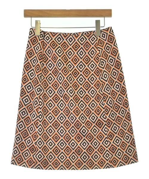 PRADA（プラダ）ひざ丈スカート オレンジ サイズ:38(S位) レディース/2200695855024