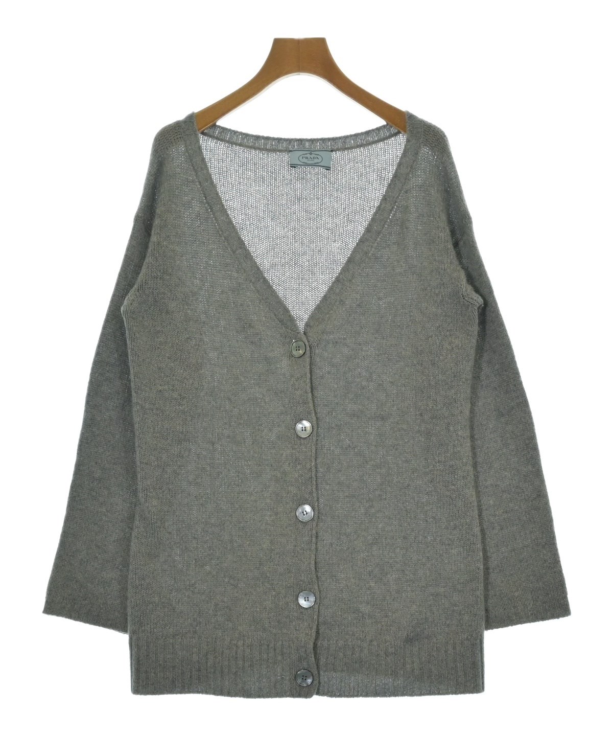 prada プラダ　シルクウールグレーカーデガン PRADA（プラダ）カーディガン グレー サイズ:42(M位) レディース