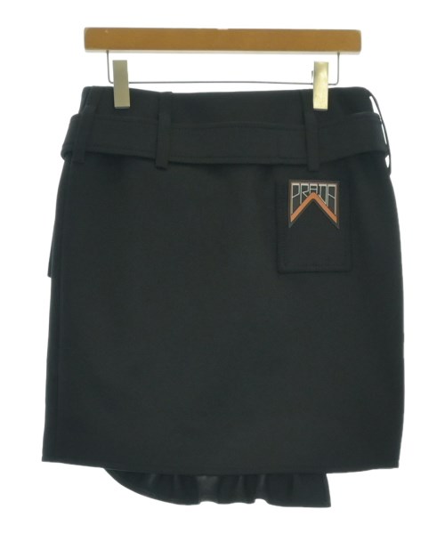 PRADA（プラダ）ひざ丈スカート 黒 サイズ:38(S位) レディース/2200690329056