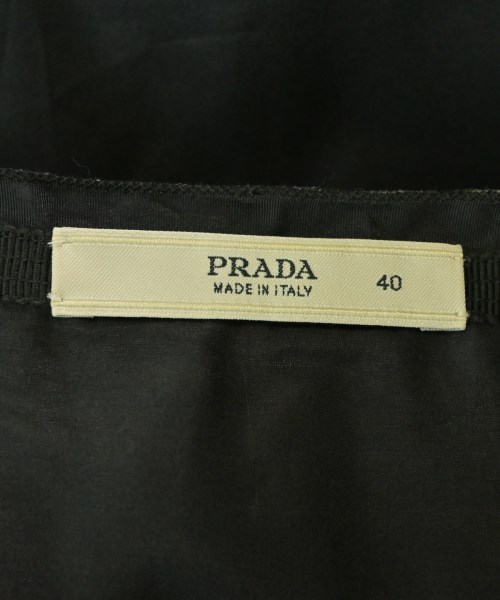 PRADA（プラダ）ひざ丈スカート 黒 サイズ:40(M位) レディース/2200692609033
