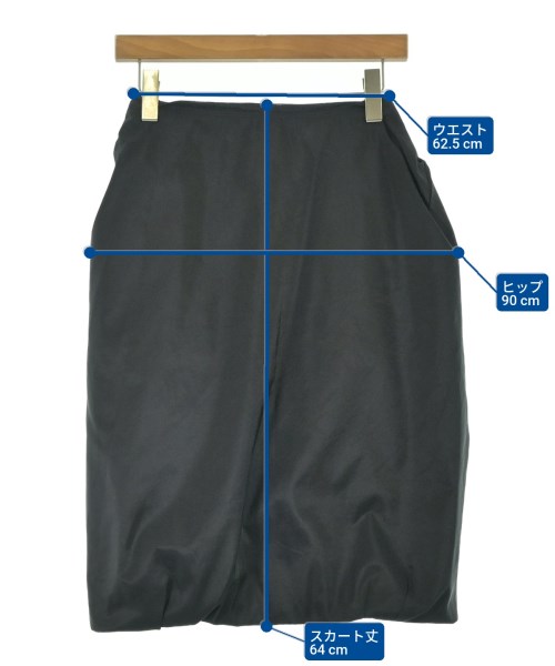PRADA（プラダ）ひざ丈スカート 黒 サイズ:40(M位) レディース/2200692609033
