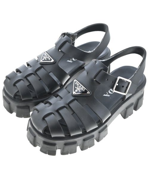 PRADA(プラダ)サンダル 黒 サイズ:EU36(22.5cm位)/2200696900020