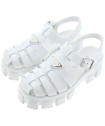 PRADA（プラダ）サンダル 白 サイズ:EU36(22.5cm位) レディース