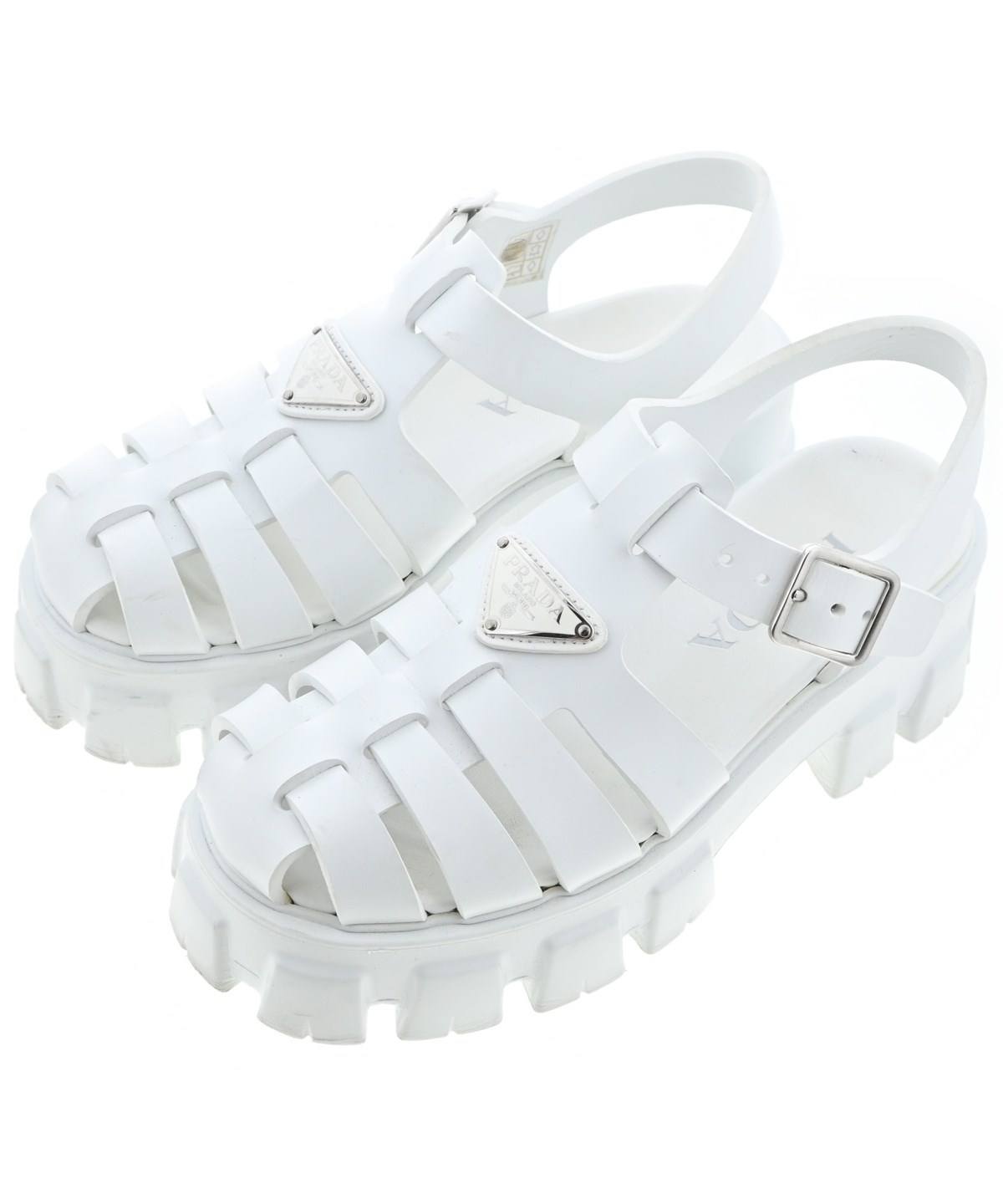 プラダ サンダル 23.5(EU36.5） PRADA（プラダ）サンダル 白 サイズ:EU36(22.5cm位) レディース
