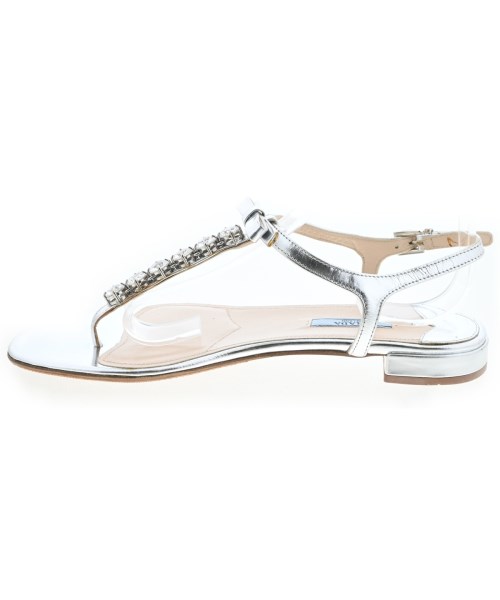 PRADA（プラダ）サンダル シルバー サイズ:EU39(25.5cm位) レディース/2200699201131