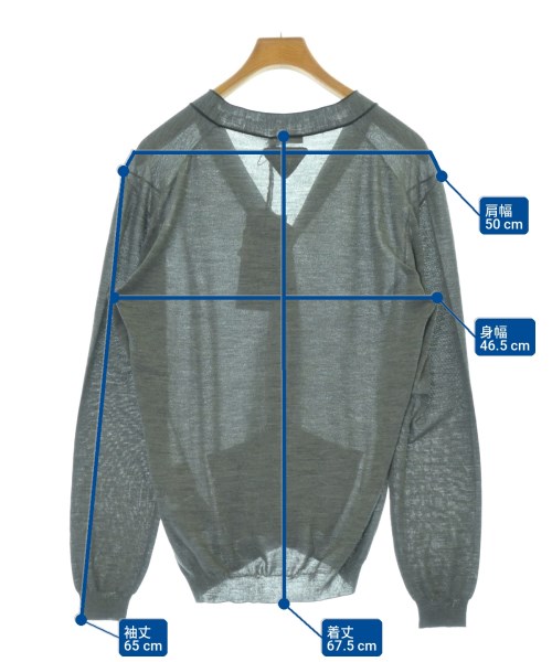 PRADA（プラダ）カーディガン グレー サイズ:48(L位) メンズ/2200701731045