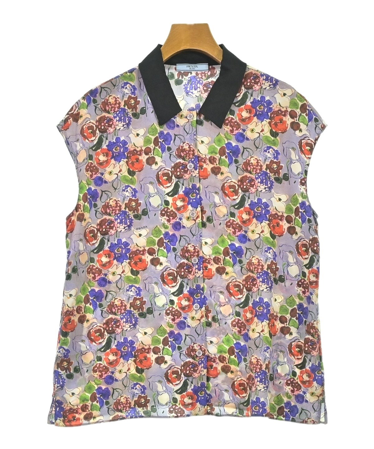PRADA（プラダ）ブラウス 紫 サイズ:46(XL位) レディース