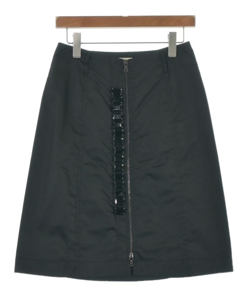 PRADA(プラダ)ひざ丈スカート 黒 サイズ:40(M位)/2200655056171