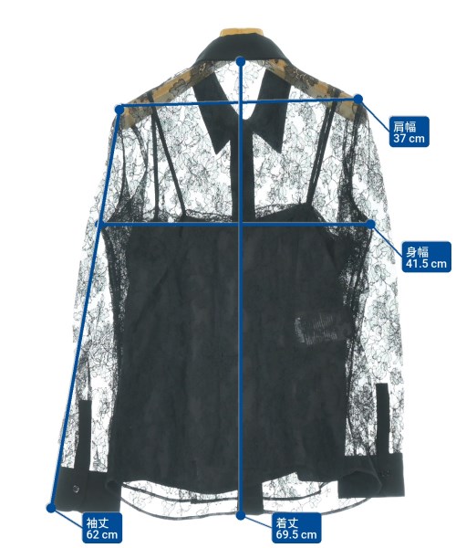 PRADA（プラダ）カジュアルシャツ 黒 サイズ:40(M位) レディース/2200655370161