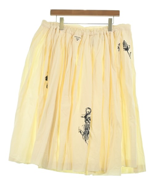 PRADA（プラダ）ロング・マキシ丈スカート 黄 サイズ:38(S位) レディース/2200655353010