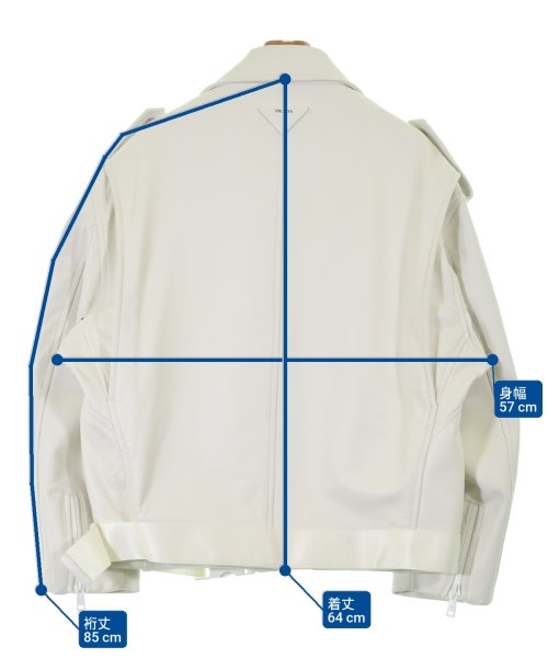 PRADA（プラダ）ライダース 白 サイズ:40(M位) レディース/2200655616023