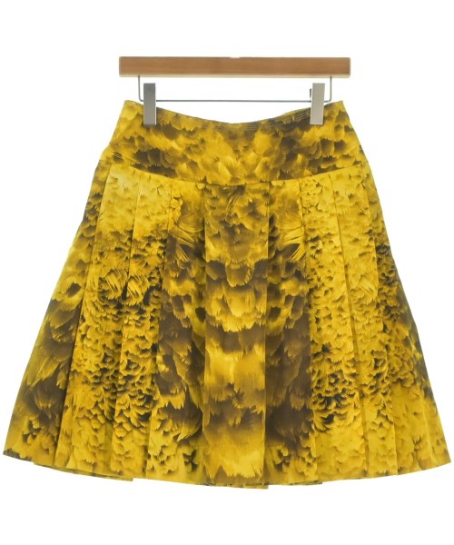 PRADA(プラダ)ひざ丈スカート 黄 サイズ:38(S位)/2200655720034