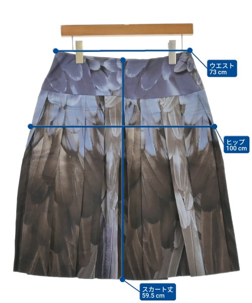 PRADA（プラダ）ひざ丈スカート 茶 サイズ:42(M位) レディース/2200655720041