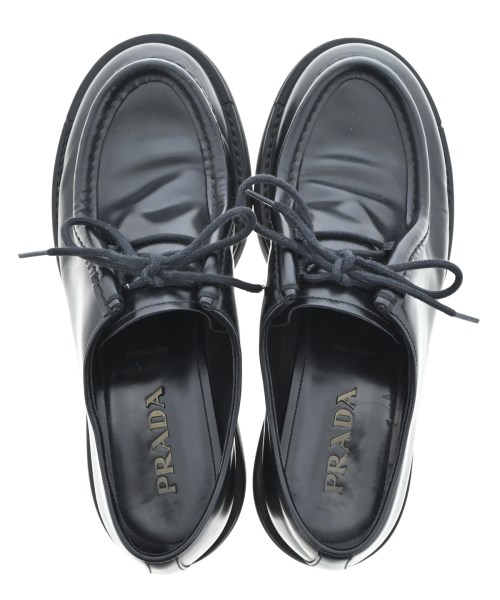 PRADA（プラダ）ビジネス・ドレスシューズ 黒 サイズ:9 1/2(28.5cm位) メンズ/2200656801107