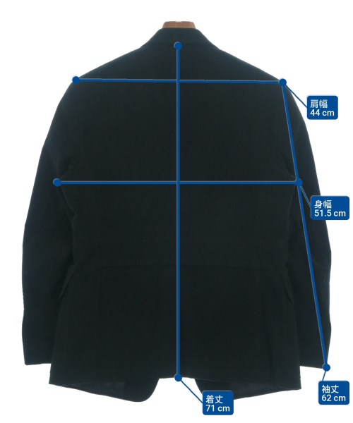 PRADA（プラダ）テーラードジャケット 黒 サイズ:50(XL位) メンズ/2200657028022