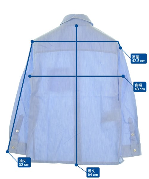 PRADA（プラダ）カジュアルシャツ 青 サイズ:36(XS位) レディース/2200657209087