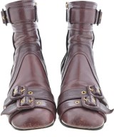 PRADA（プラダ）ブーツ 赤 サイズ:EU37 1/2(24cm位) レディース/2200657631086