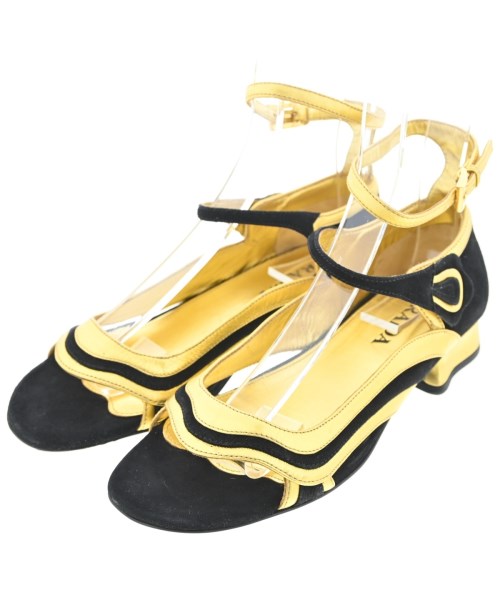 PRADA(プラダ)サンダル 黒 サイズ:EU36(22.5cm位)/2200657669607