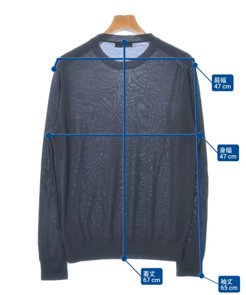 PRADA（プラダ）ニット・セーター 紺 サイズ:48(L位) メンズ/2200657820046