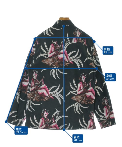 PRADA（プラダ）カジュアルシャツ 黒 サイズ:39(M位) メンズ/2200658186066