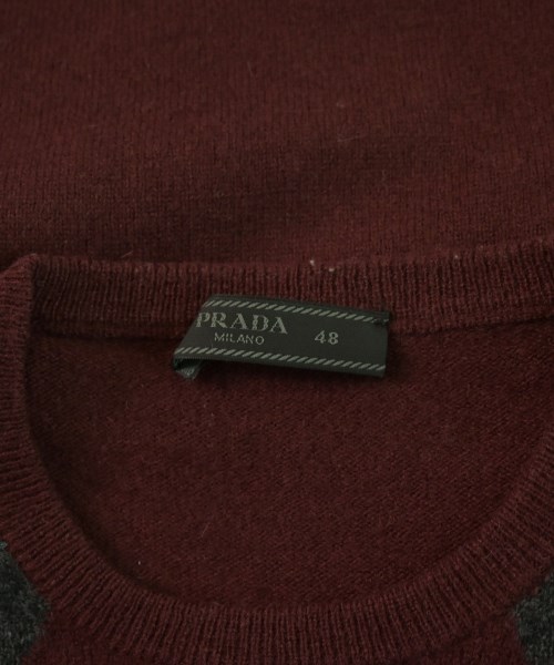 PRADA（プラダ）ニット・セーター 赤 サイズ:48(L位) メンズ/2200656136025