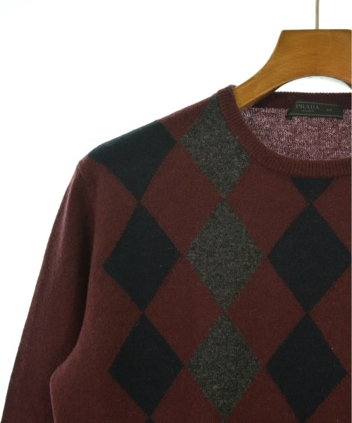 PRADA（プラダ）ニット・セーター 赤 サイズ:48(L位) メンズ/2200656136025