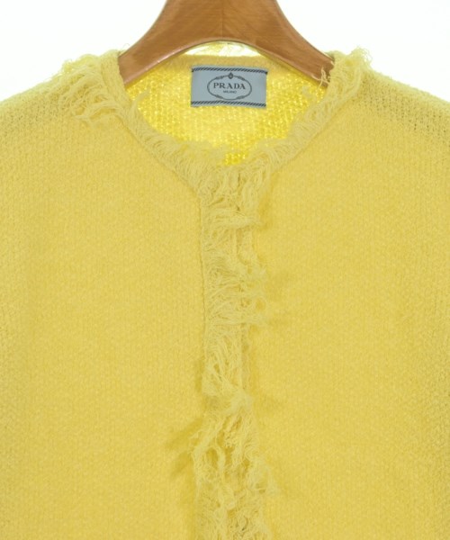 PRADA（プラダ）ノーカラージャケット 黄 サイズ:40(M位) レディース/2200653812816
