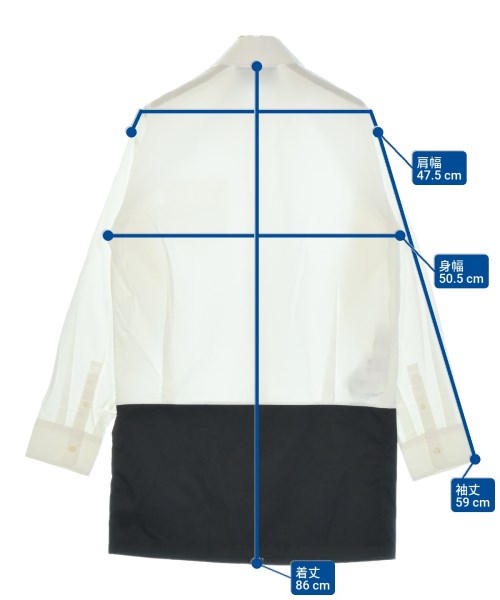 PRADA（プラダ）シャツワンピース 白 サイズ:40(M位) レディース/2200661060148