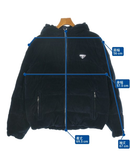 PRADA（プラダ）ダウンジャケット/ダウンベスト 紺 サイズ:54(XXL位) メンズ/2200661425015