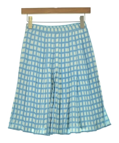 PRADA（プラダ）ひざ丈スカート 青 サイズ:36(XS位) レディース/2200658015021