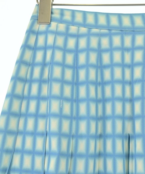 PRADA（プラダ）ひざ丈スカート 青 サイズ:36(XS位) レディース/2200658015021