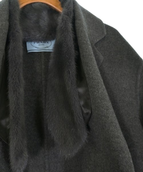 PRADA（プラダ）チェスターコート グレー サイズ:36(XS位) レディース/2200660527024