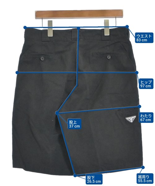 PRADA（プラダ）ショートパンツ 黒 サイズ:48(L位) メンズ/2200662239055