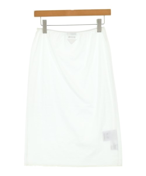 PRADA（プラダ）ひざ丈スカート 白 サイズ:2(M位) レディース/2200712752060