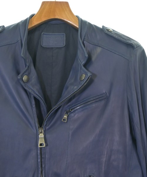 PRADA（プラダ）ライダース 紺 サイズ:46(M位) メンズ/2200713028058