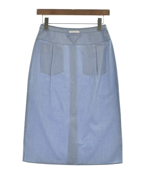 PRADA（プラダ）ひざ丈スカート 青 サイズ:38(S位) レディース/2200716379034